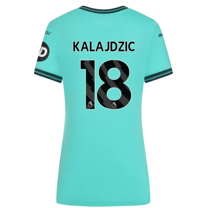 Wolverhampton Wanderers Store | Shop Official 25-26 Wolves Pro Away Shirt – Womens KALAJDZIC 18 Wolves Gear